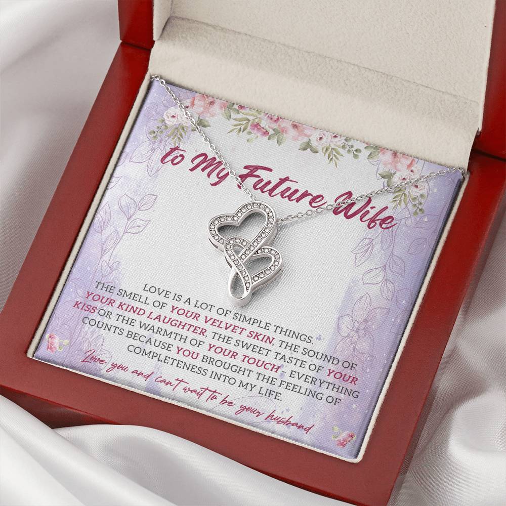 Confession To My Future Wife I Cant Wait To Be Your Husband Double Hearts Necklace