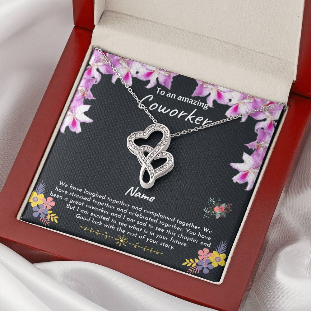 Double Hearts - Coworker - We Have Laughed Together Double Hearts Necklace