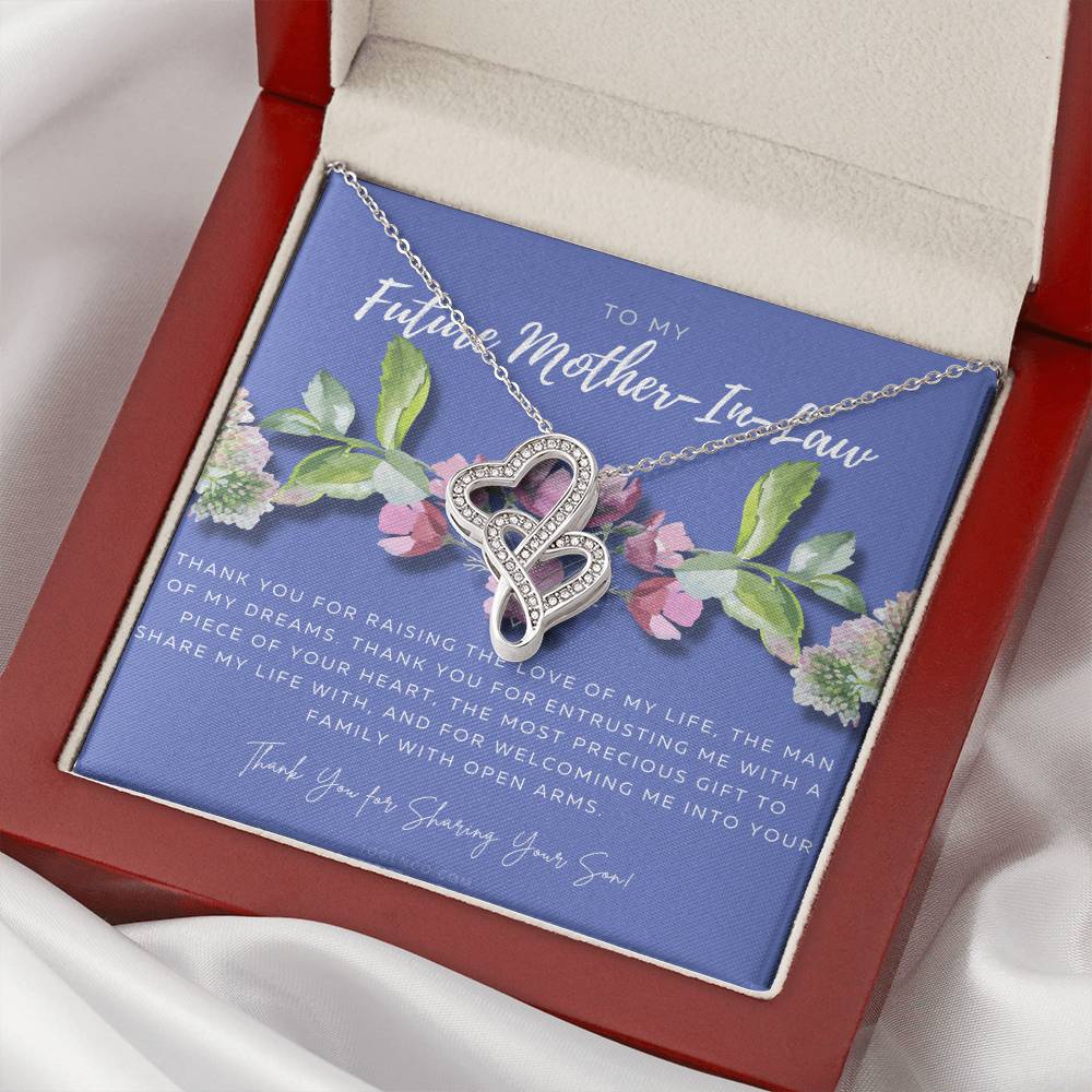 Future Mother In Law Gift Mom In Law Jewelry Mother's Day Gift For Mother-In-Law Gift For Mother In Law Mother-In- 1 Double Hearts Necklace