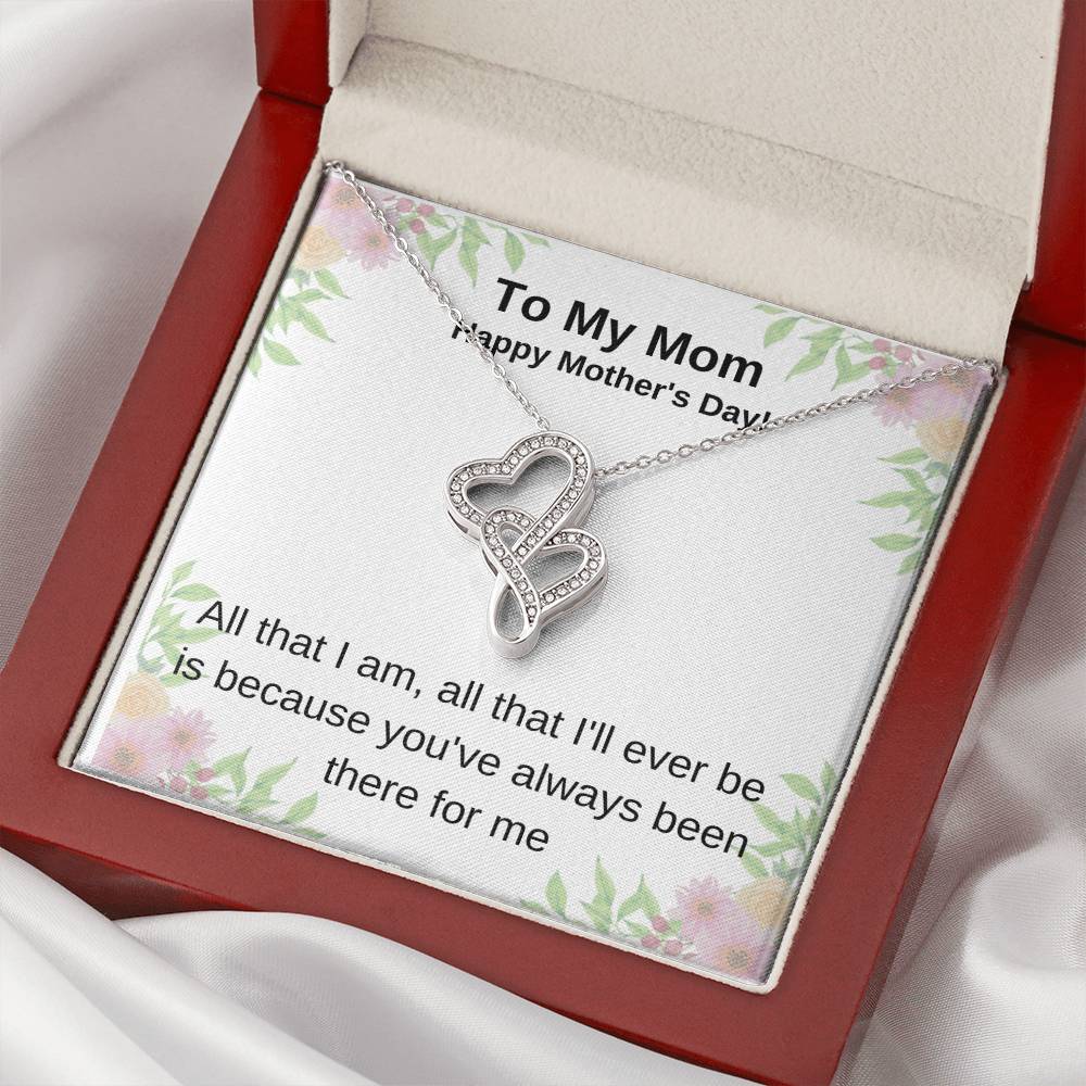 All That I Am - Mother's Day Double Hearts Necklace