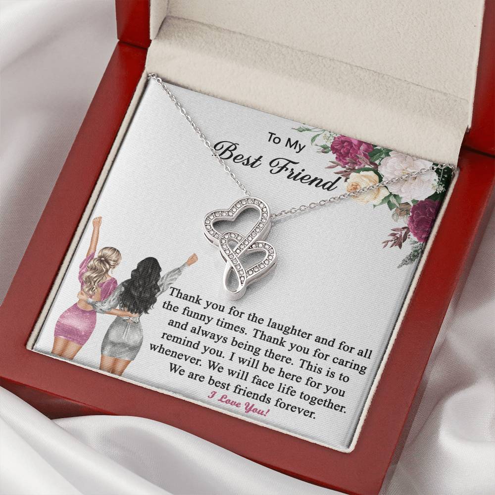 Gift For Best Friend Friend - Necklace Double Hearts Necklace