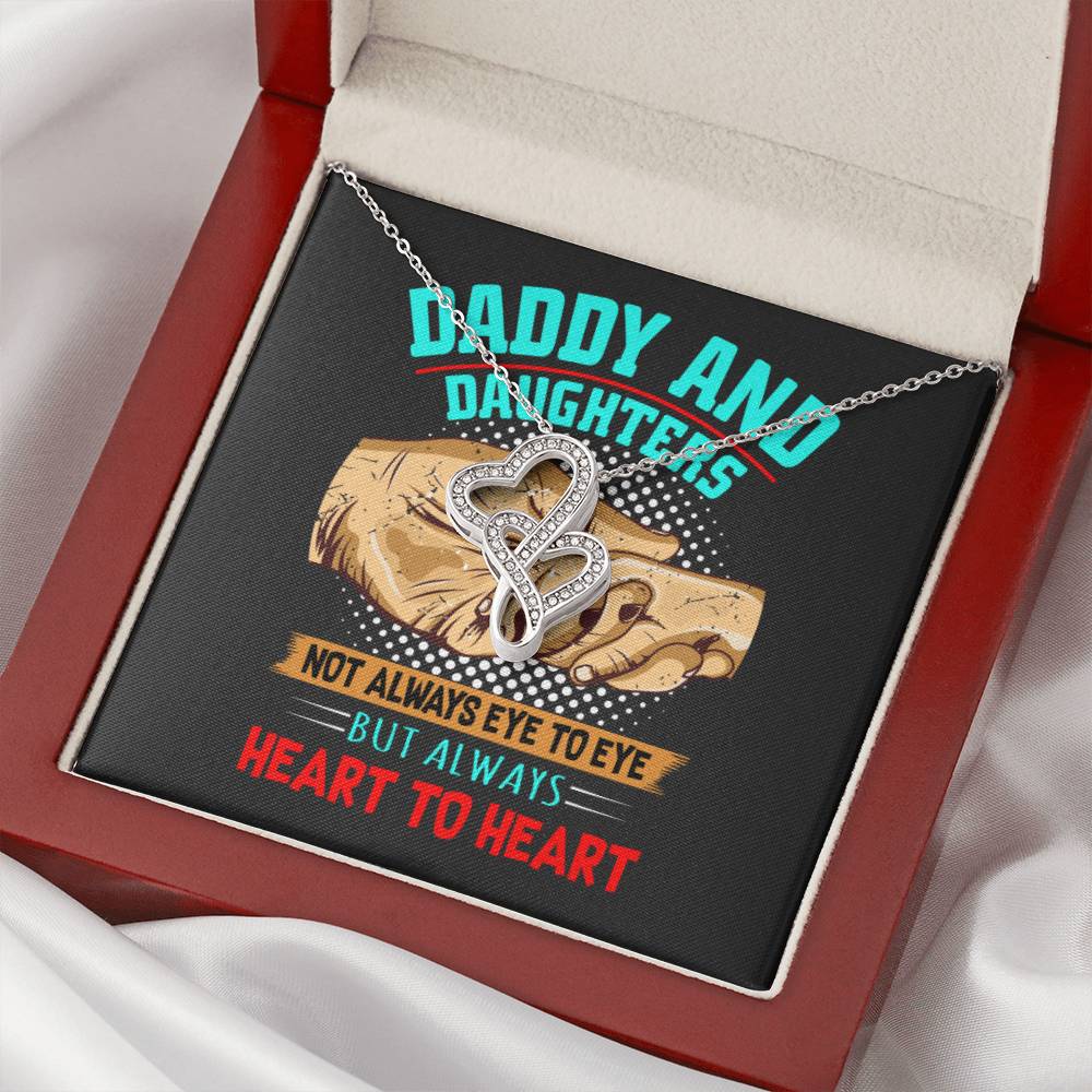 Daddy And Daughters Double Hearts Necklace
