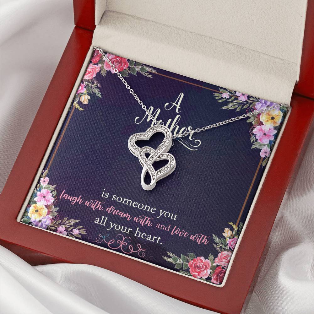 Birthday Gift For Mother Mother Gift Necklace Christmas Gift Meaningful Mother Gift 2 Double Hearts Necklace