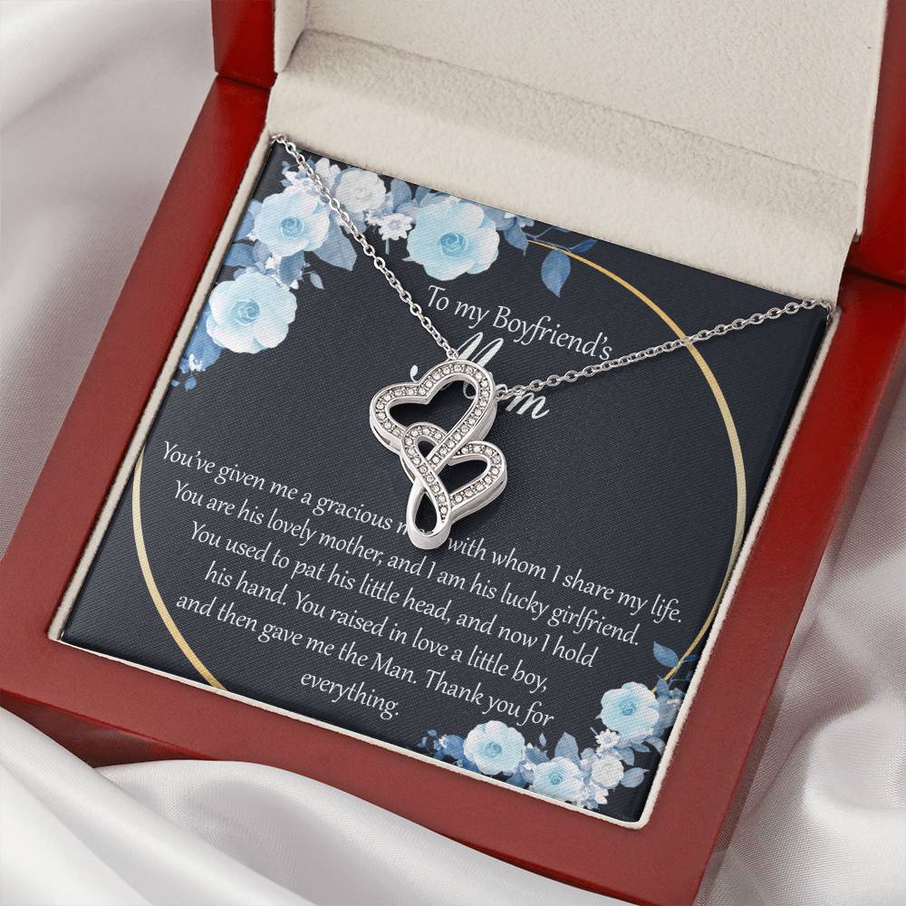 Double Hearts To My Boyfriend’S Mom You’Ve Given Me A Gracious Man With Whom I Share My Life Double Hearts Necklace
