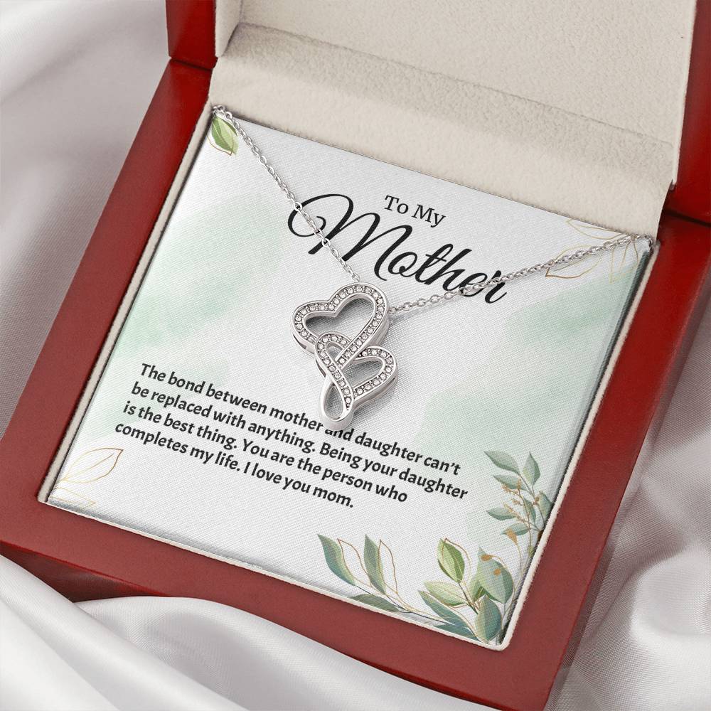 For Mother 1 Double Hearts Necklace