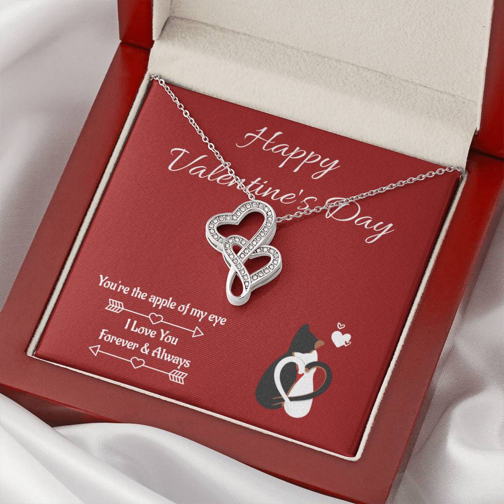 Apple In My Eyes - Dh Double Hearts Necklace