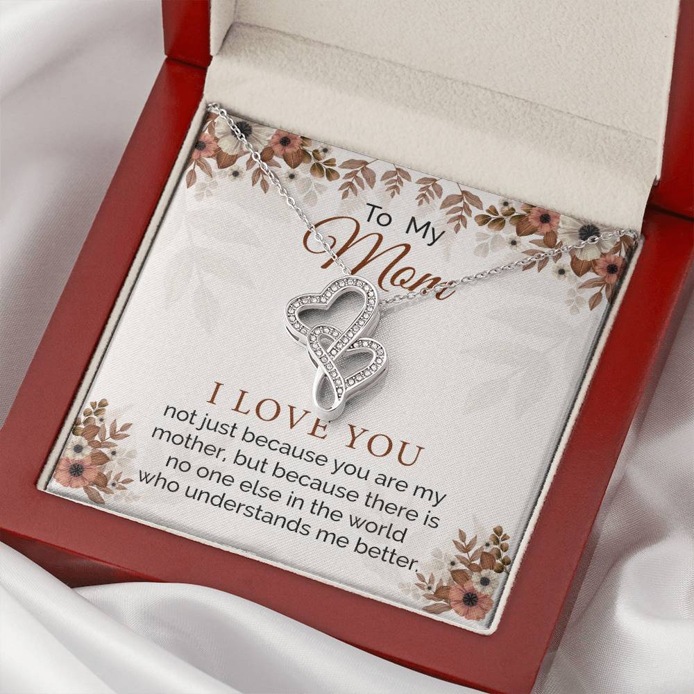 Useful Gifts For Mom Double Hearts Necklace
