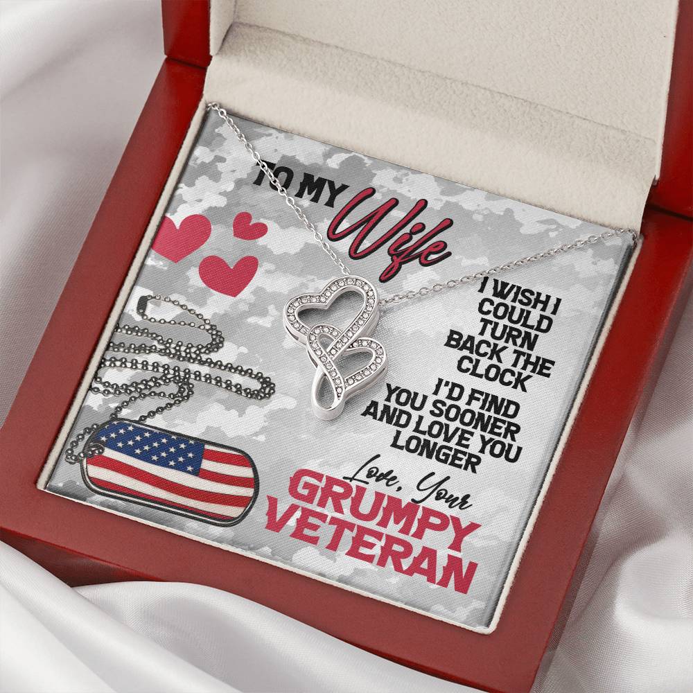 Wife Necklace - To My Wife Necklace - Husband To Wife Necklace -Your Last Everything.- Husband To Wife Gift-Interlocki Double Hearts Necklace