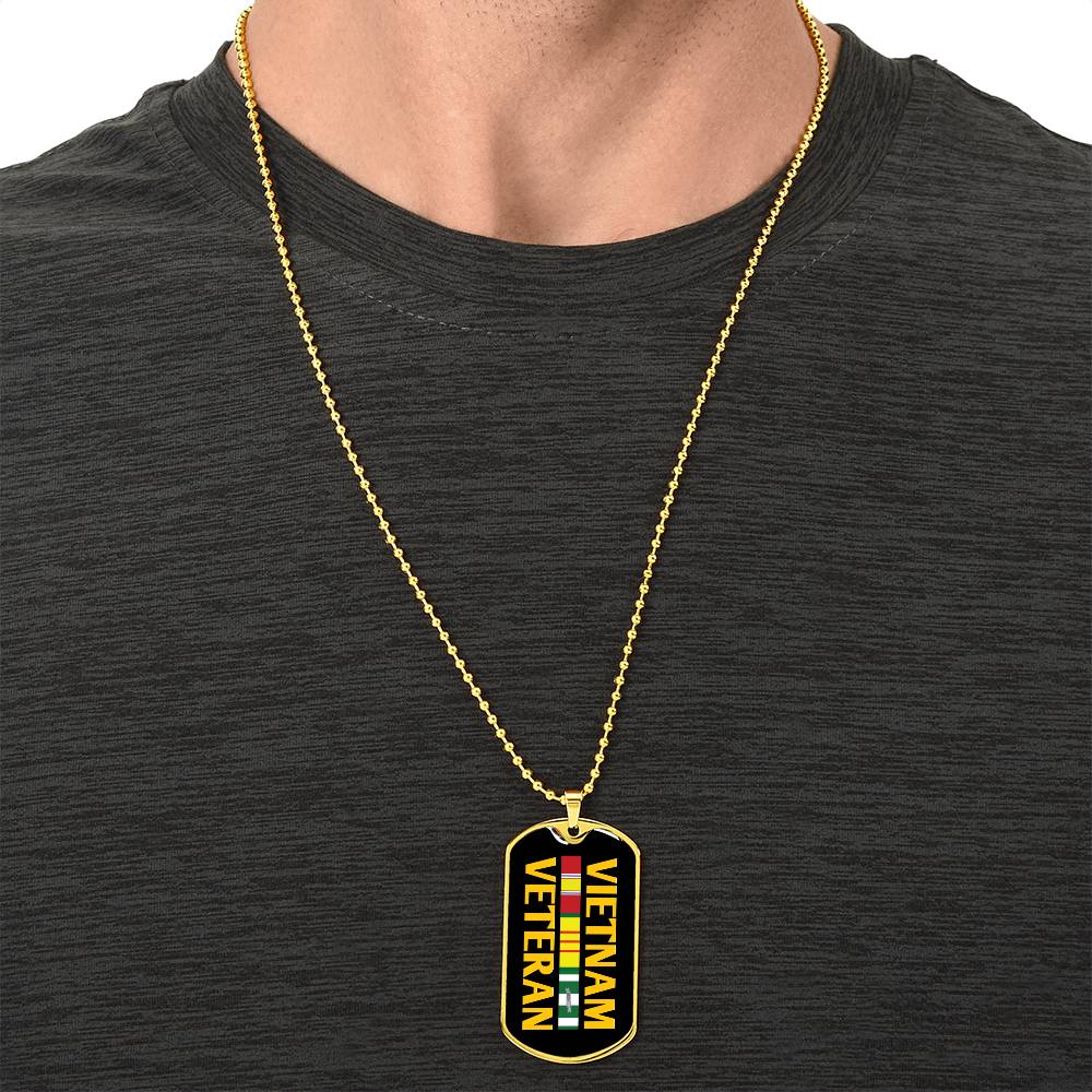 Vietnam Veteran Dog Tag - Army Tag Necklace, Dog Tag Necklace