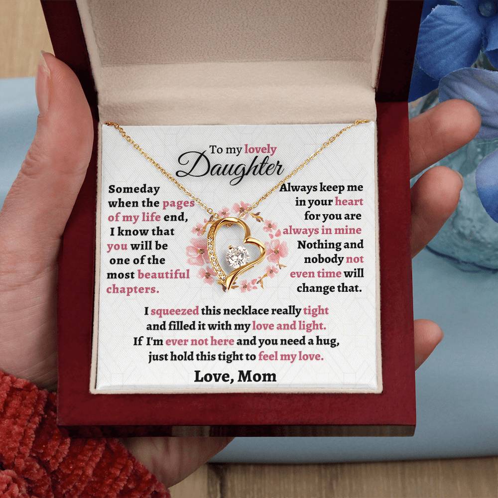 Gift For Daughter From Mom - Feel My Love Forever Love Necklace