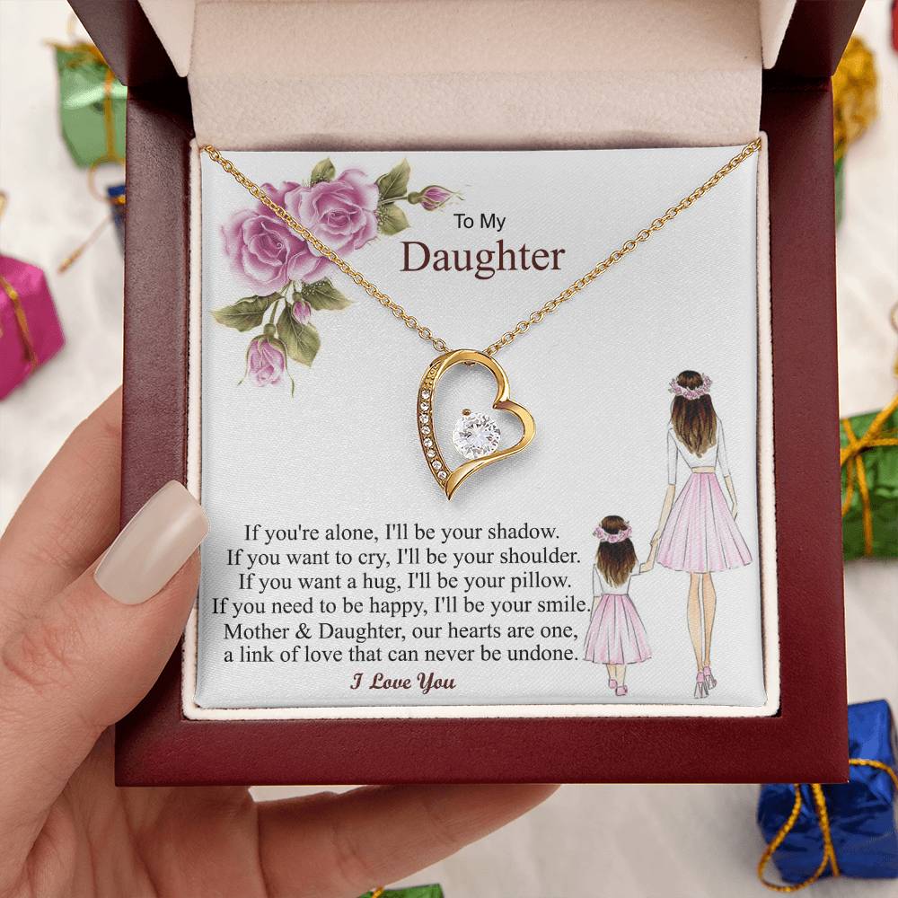 Gift For Daughter From Mon Gift Jewelry Necklace From Daughter Anniversary Daughter Mother Necklace Daughter Gift From Mom To My Daughter Forever Love Necklace