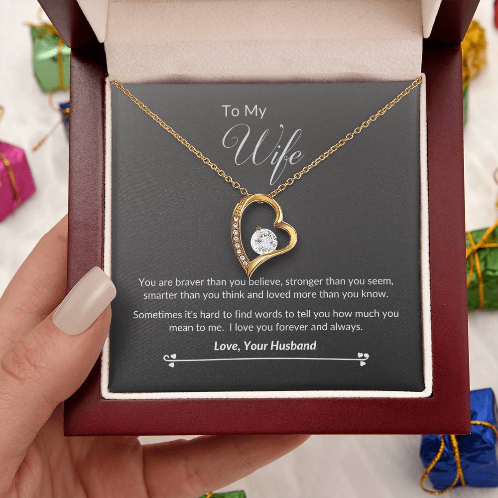 To My Wife Forever & Always Necklace 1 Forever Love Necklace