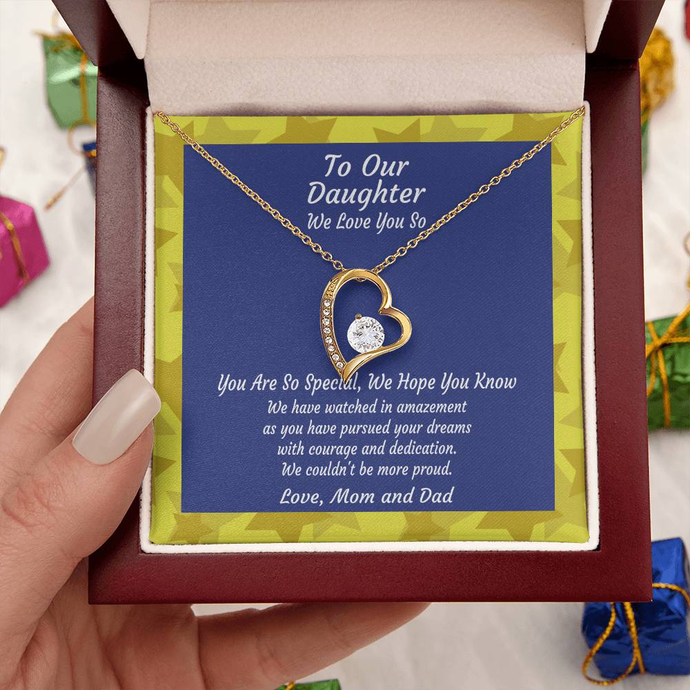 Daughter Graduation Necklace From Mom And Dad Graduation Gift For Daughter Graduation Present Jewelry Daughter Proud Of D Forever Love Necklace