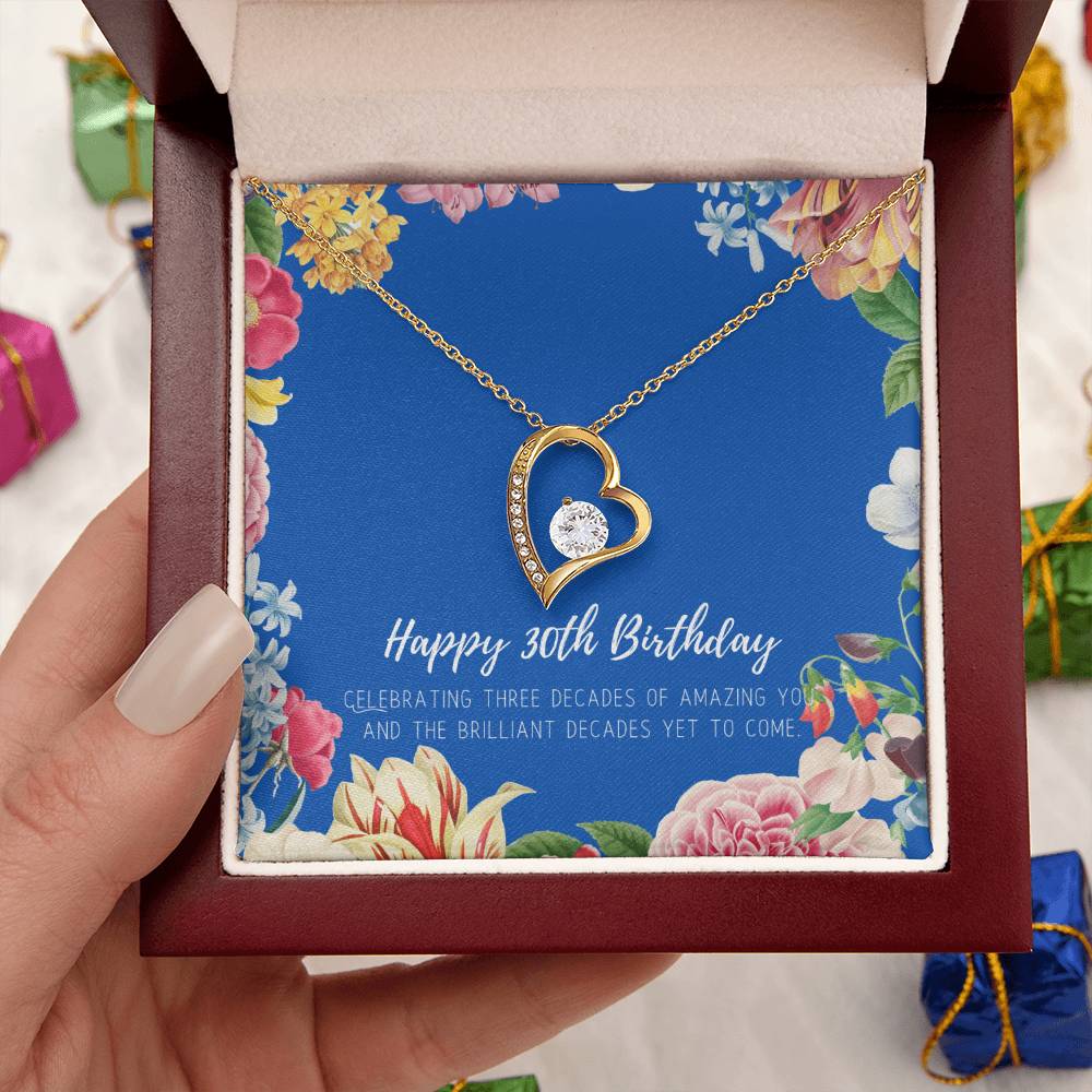 30th Birthday Gifts For Daughter Necklace For Daughter 3 Decade Jewelry 30 Years Old 30th Birthday Gift Necklace Forever Love Necklace