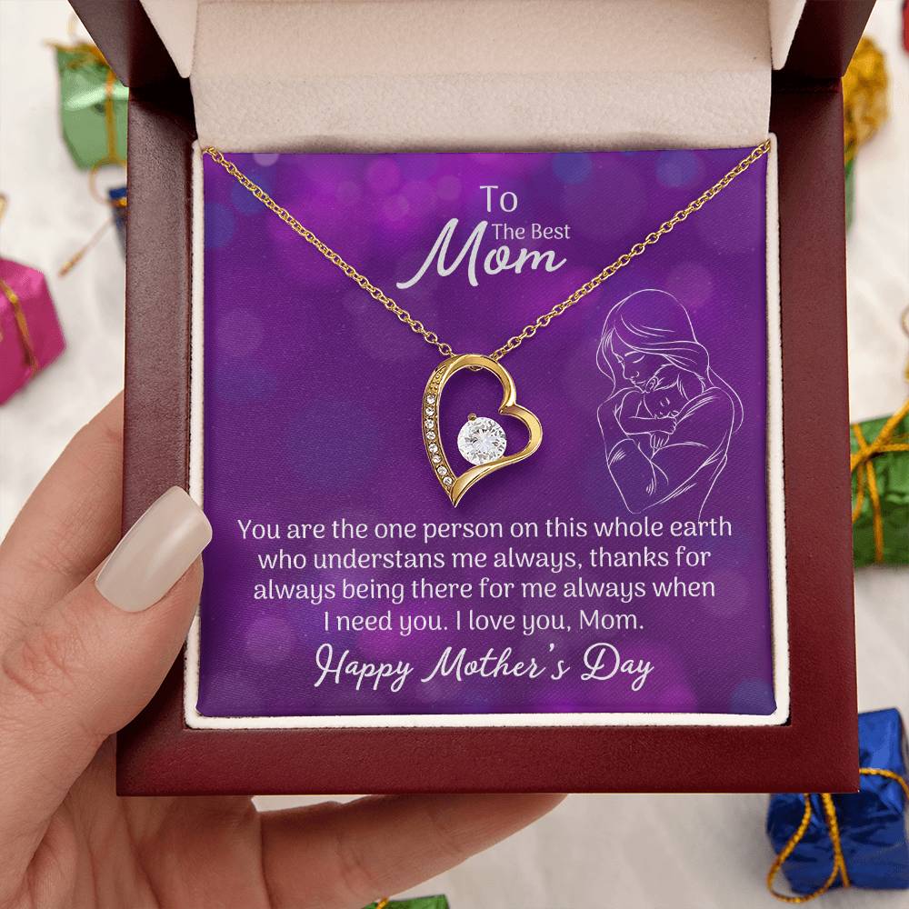 To The Best Mom Forever Love Necklace