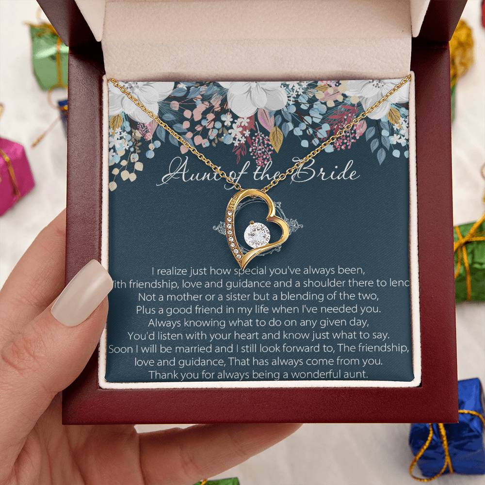 Aunt Of Bride Gift Aunt Of The Bride Necklace Aunt Forever Love Necklace Wedding Gift Auntie Gift For Your Wedding Wedding Gift For Forever Love Necklace