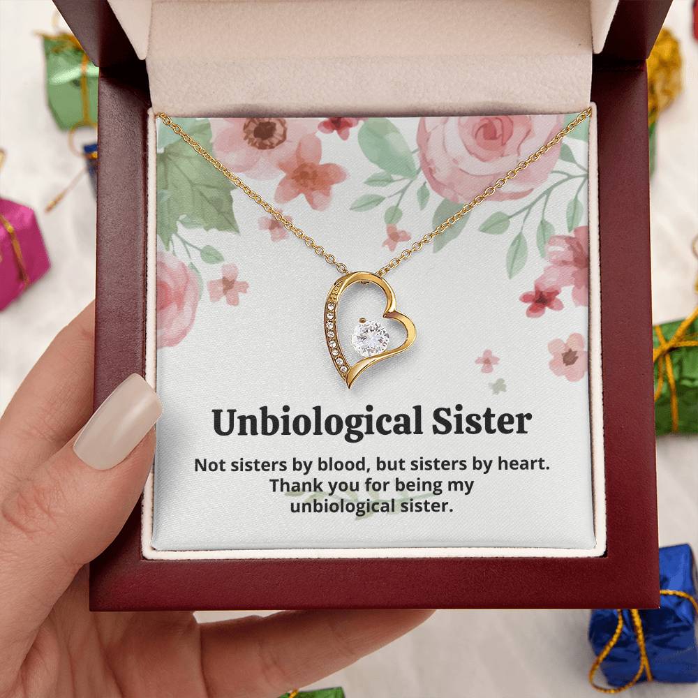 Unbiological Sister Necklace Forever Love Necklace