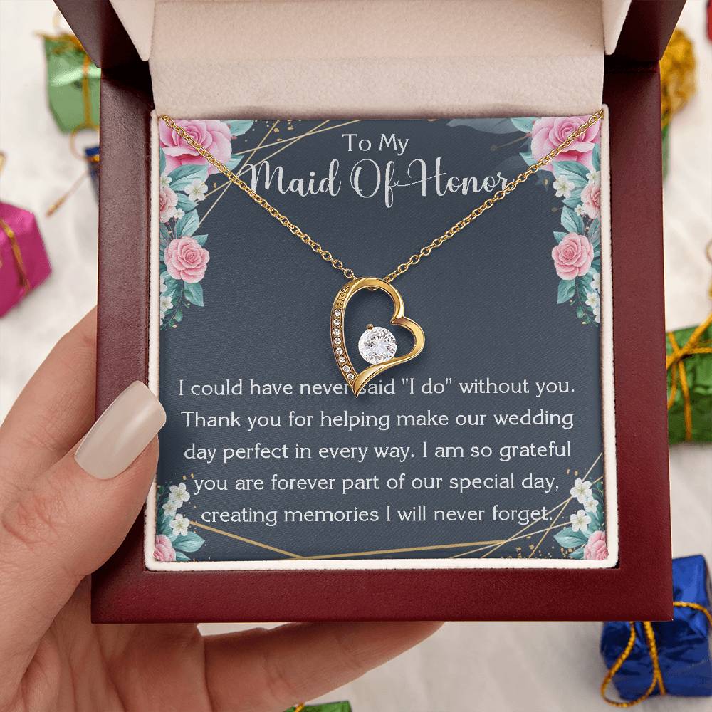 Forever Love Necklace Maid Of Honor Giftpersonalized Thank You For Being My Maid Of Honor Necklace Maid Of Honor Thank You Gift From Forever Love Necklace