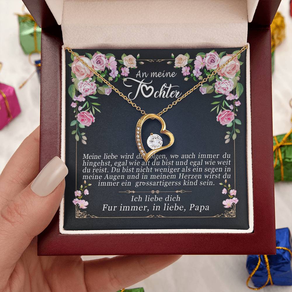 Geschenke Papa Für Tochter Herz Herzkette Forever Love Necklace