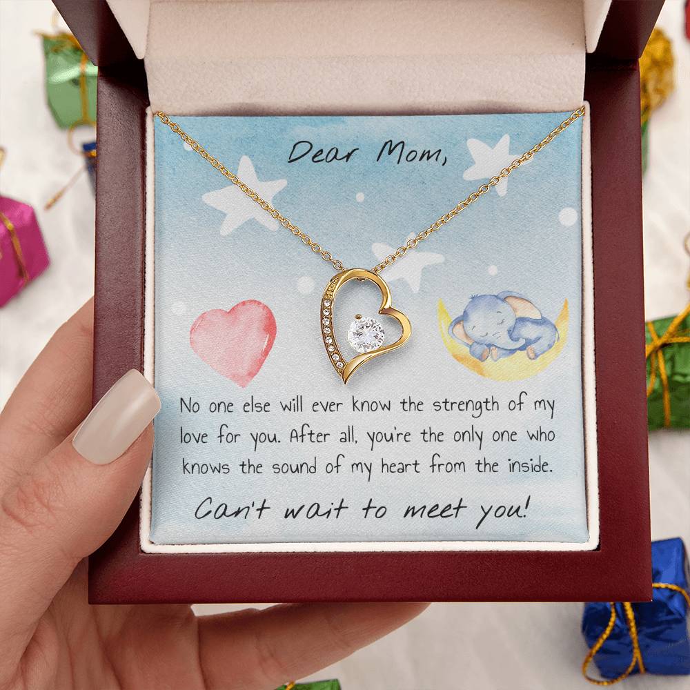 Dear Mom Can't Wait To Meet You! Forever Love Necklace