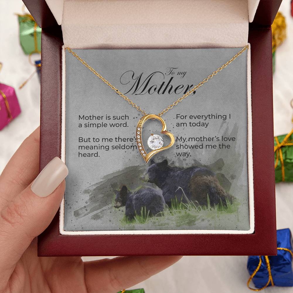 Forever Love Mother's Day Necklace With Message Card Forever Love Necklace