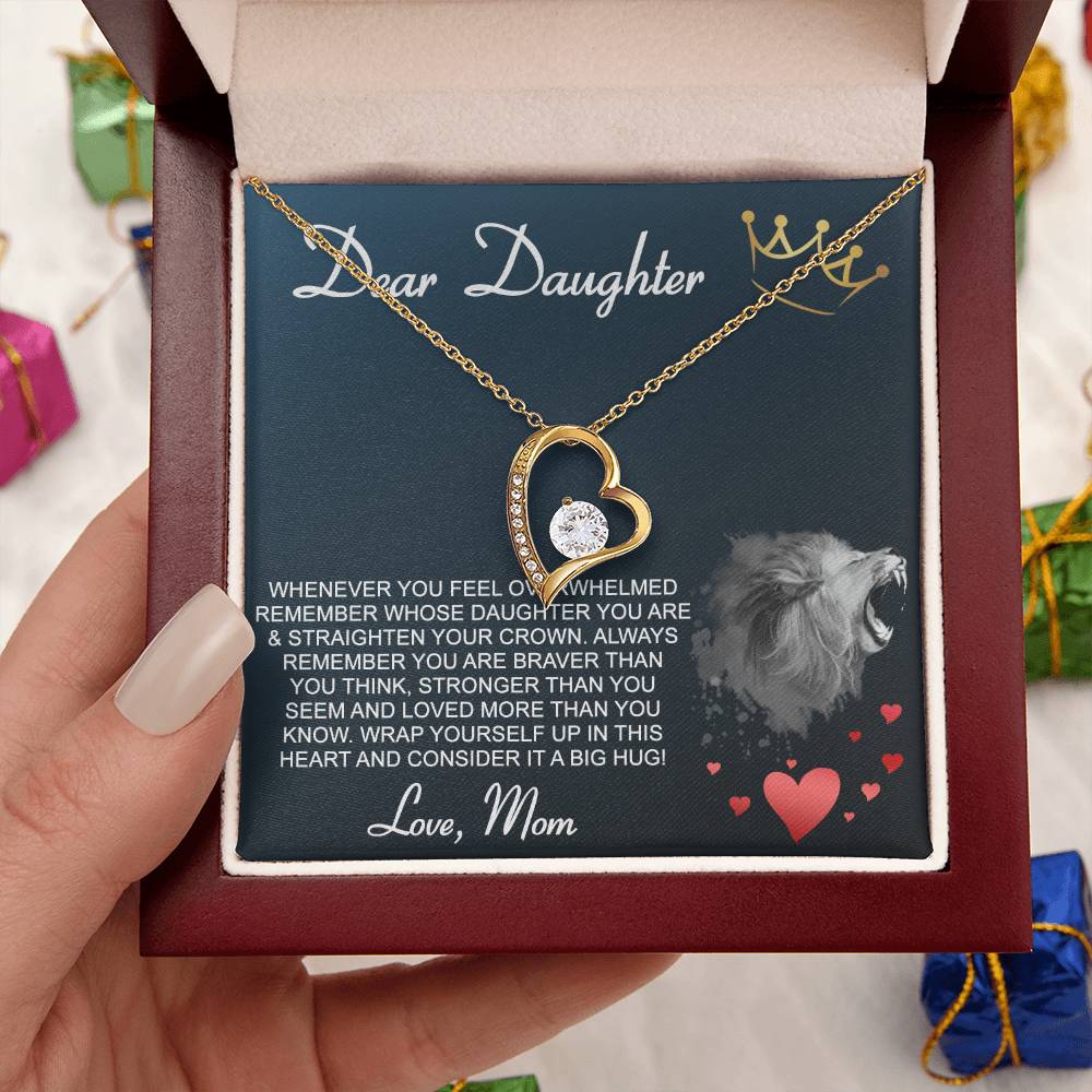 Dear Daughter Brave Lion Forever Love Necklace