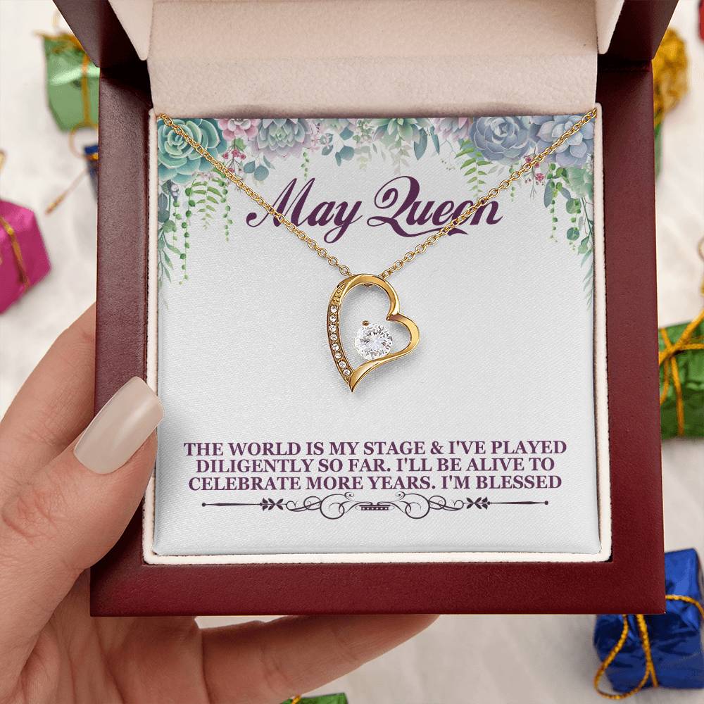 Born May Birthday Gift 1 Forever Love Necklace