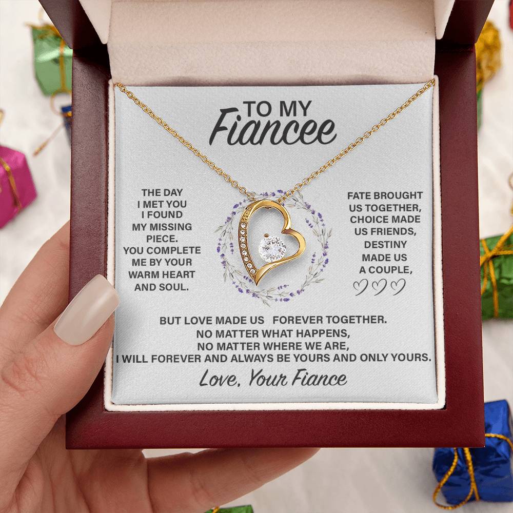 Fe004 Forever Love Necklace Gift For Fiancée Forever Love Necklace