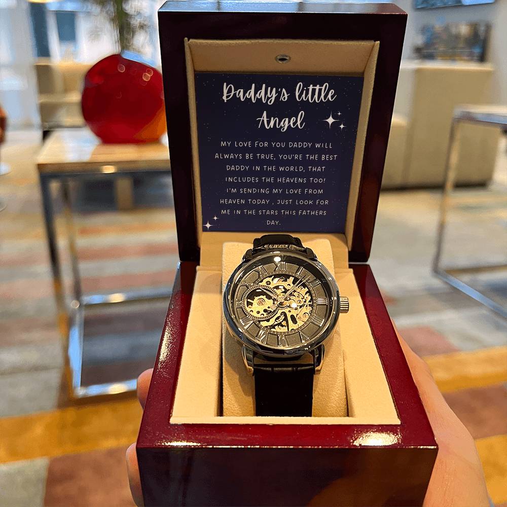 Fathers Day Miscarriage Gift Daddy Of An Angel - Stillborn Gift Daddy From Baby In Heaven - Openwork Watches