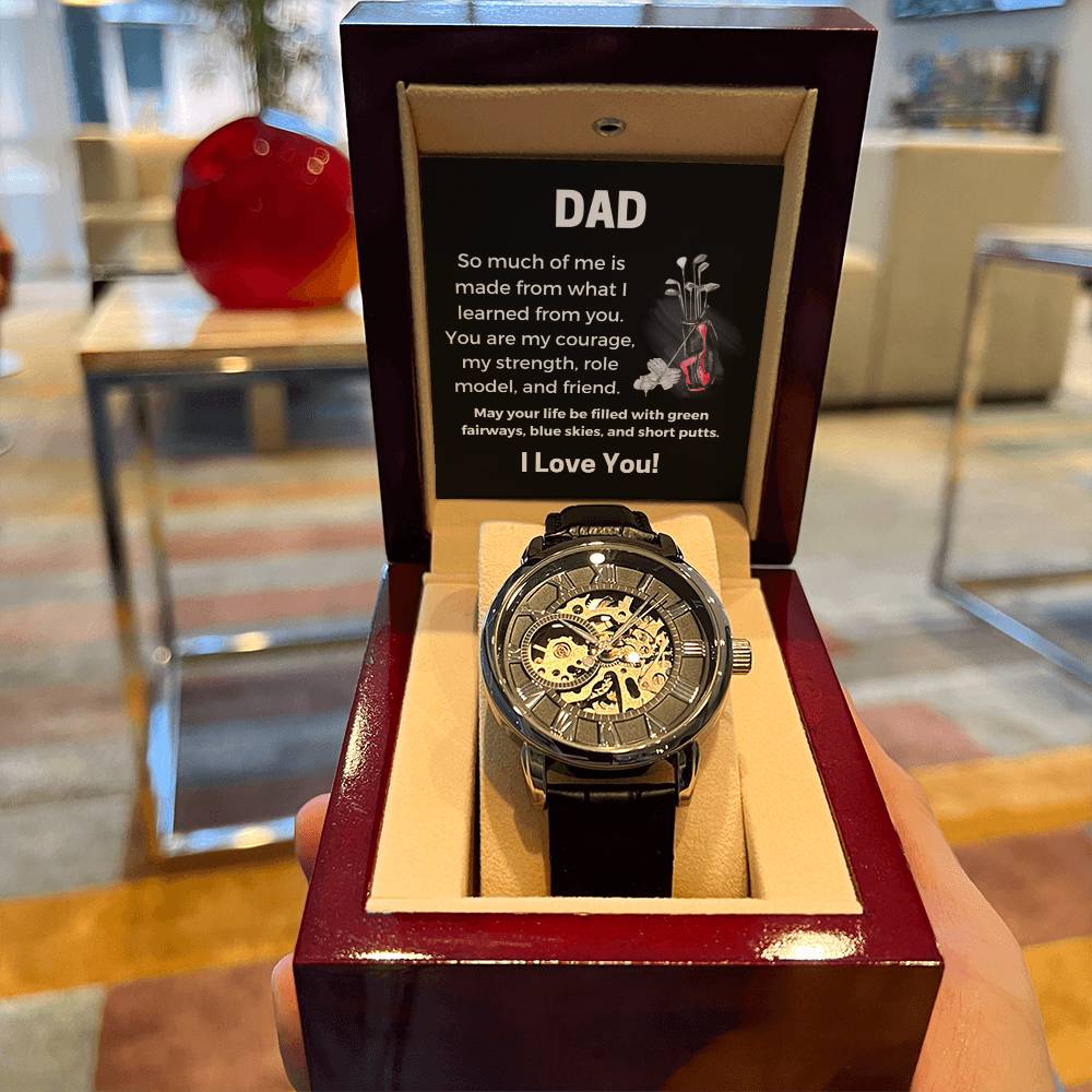 Dad Golf Openwork Watch