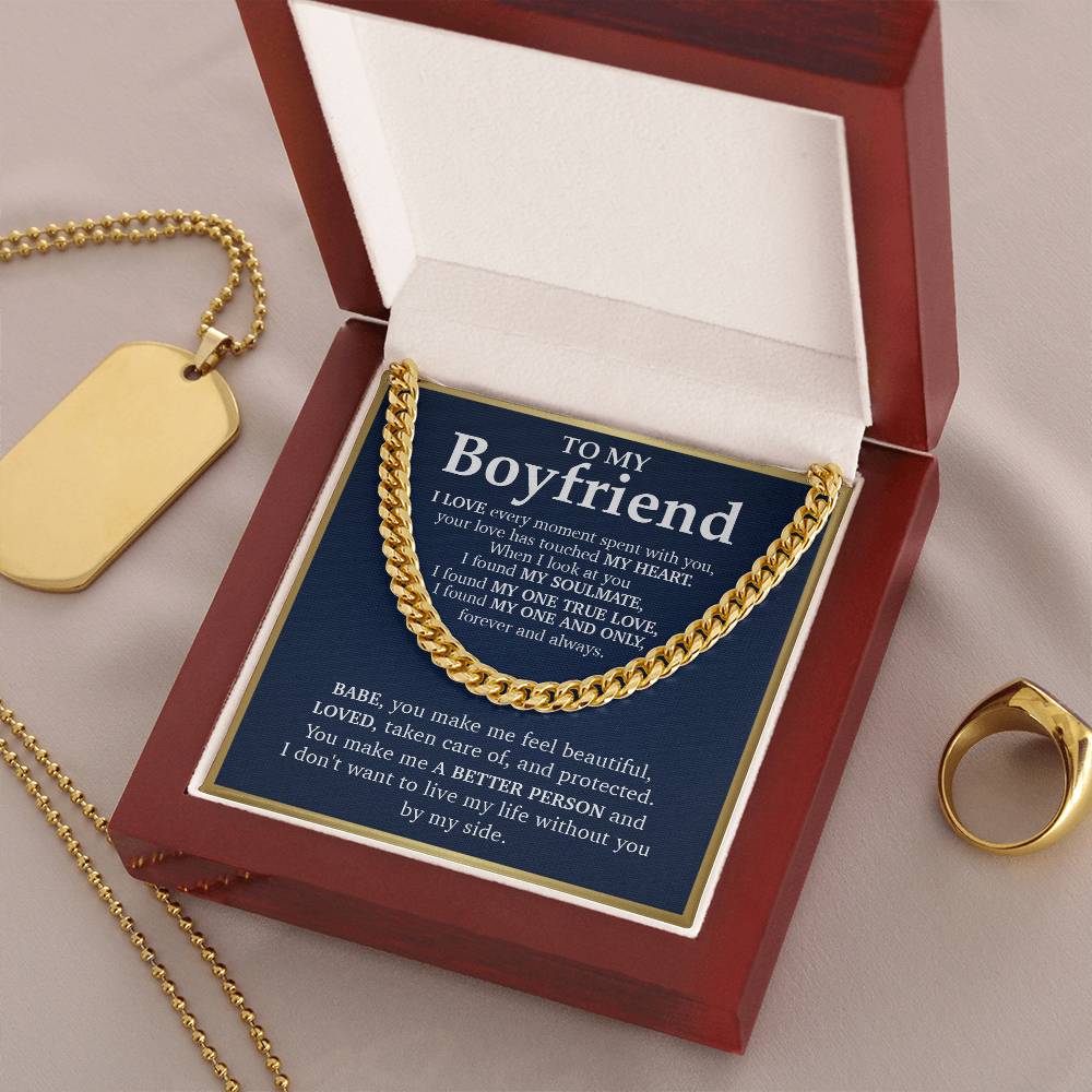 Cuban Link Chain Necklace Gift For Boyfriend