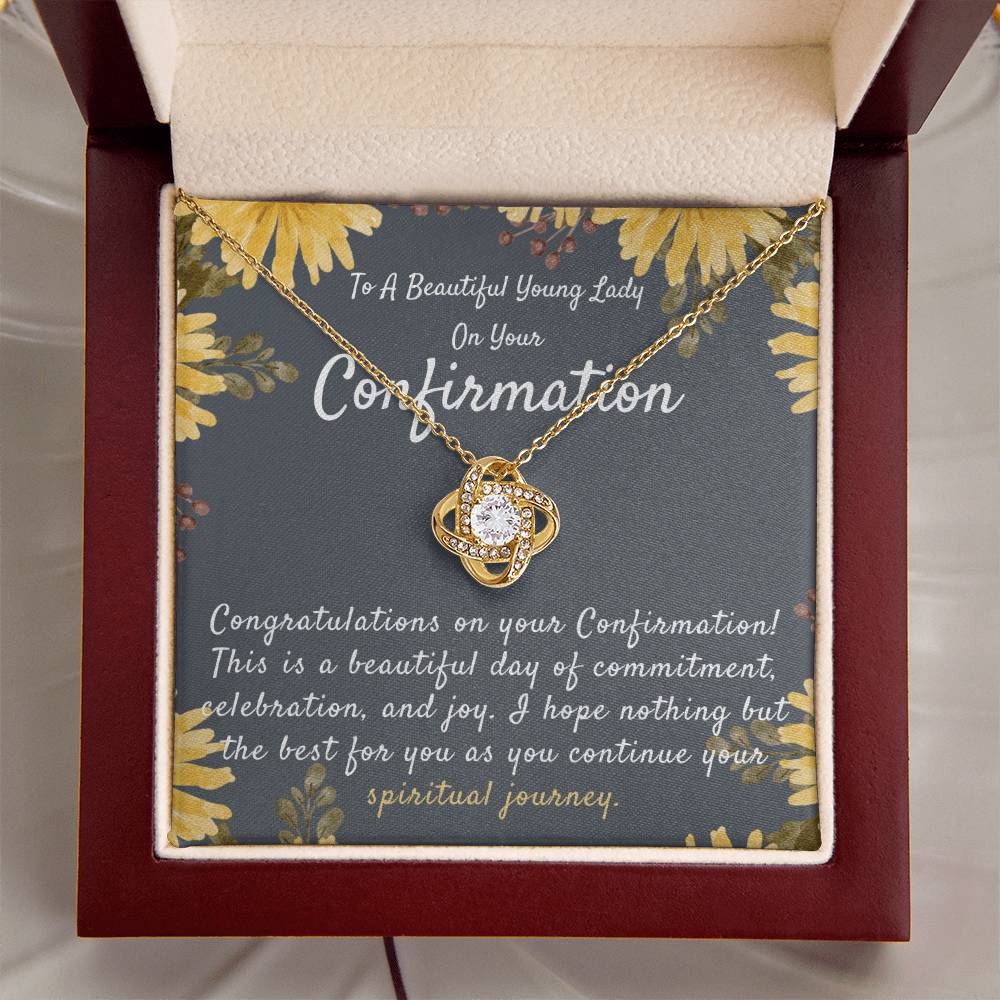 Confirmation Gift For Girls Confirmation Granddaughter Goddaughter Confirmation Confirmation Gift Ideas For Girls Catholic Confirmation Love Knot Necklace