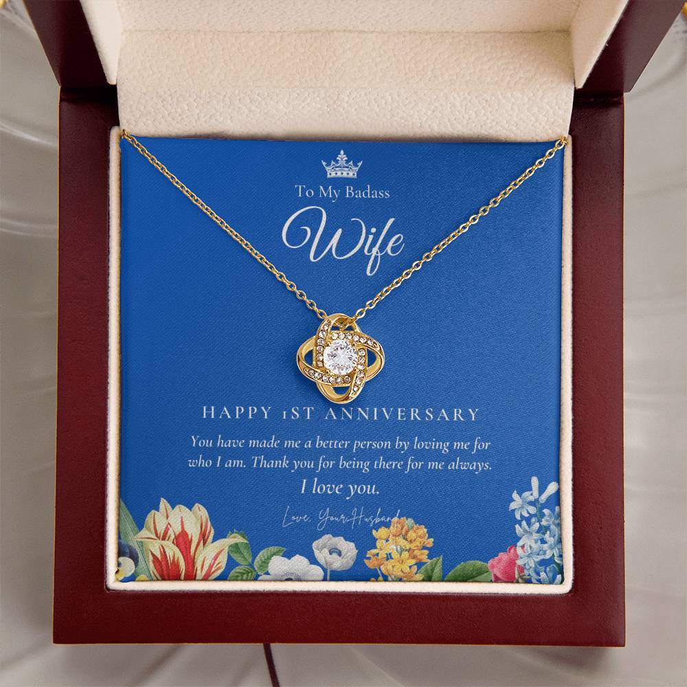 1 Year Anniversary Gift For Wife 1 Year Anniversary Gifts 1 Year Wedding Anniversary Gift Ideas 1St Wedding Anniversary Gift F(6) Love Knot Necklace