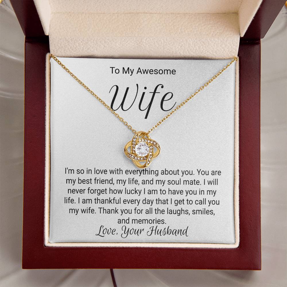 Birthday Necklace For Wife - Love Knot Love Knot Necklace