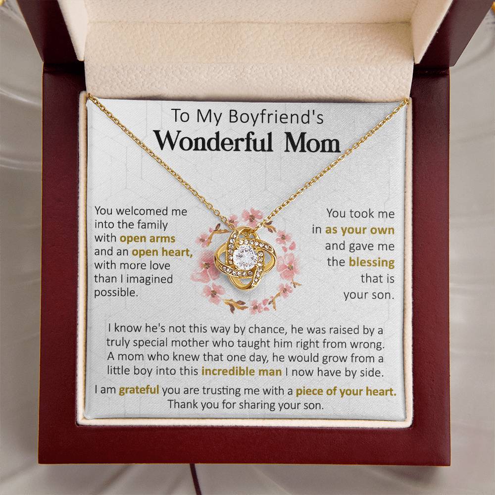 Gift For Boyfriend's Mom Welcomed By Chance Love Knot Necklace Love Knot Necklace