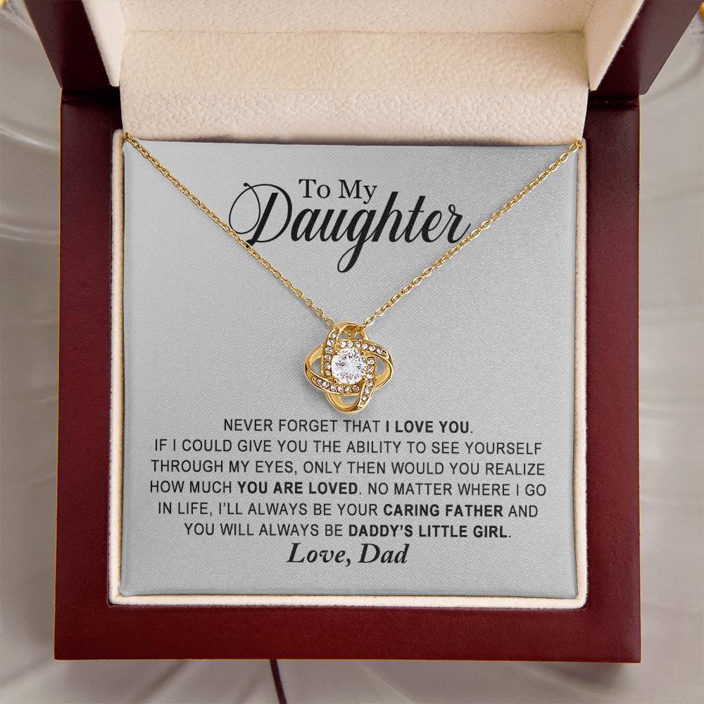 Daughter - You Are Loved - Ne Love Knot Necklace