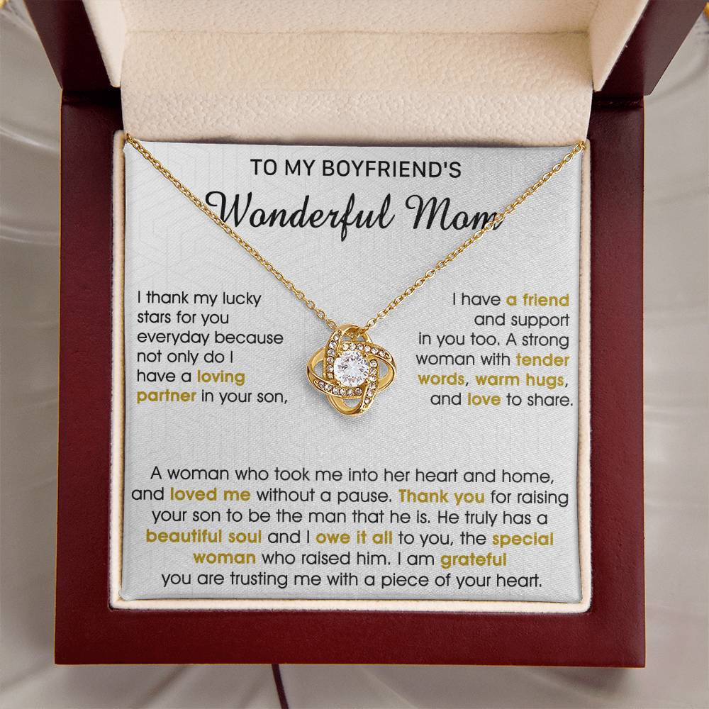 Gift For Boyfriend's Mom - Tender Words - Love Knot Love Knot Necklace