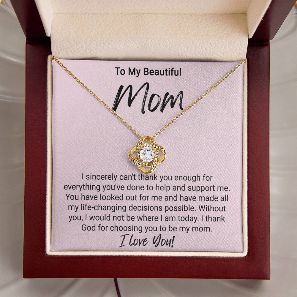 Gift For Mom - Love Knot Necklace 7 Love Knot Necklace