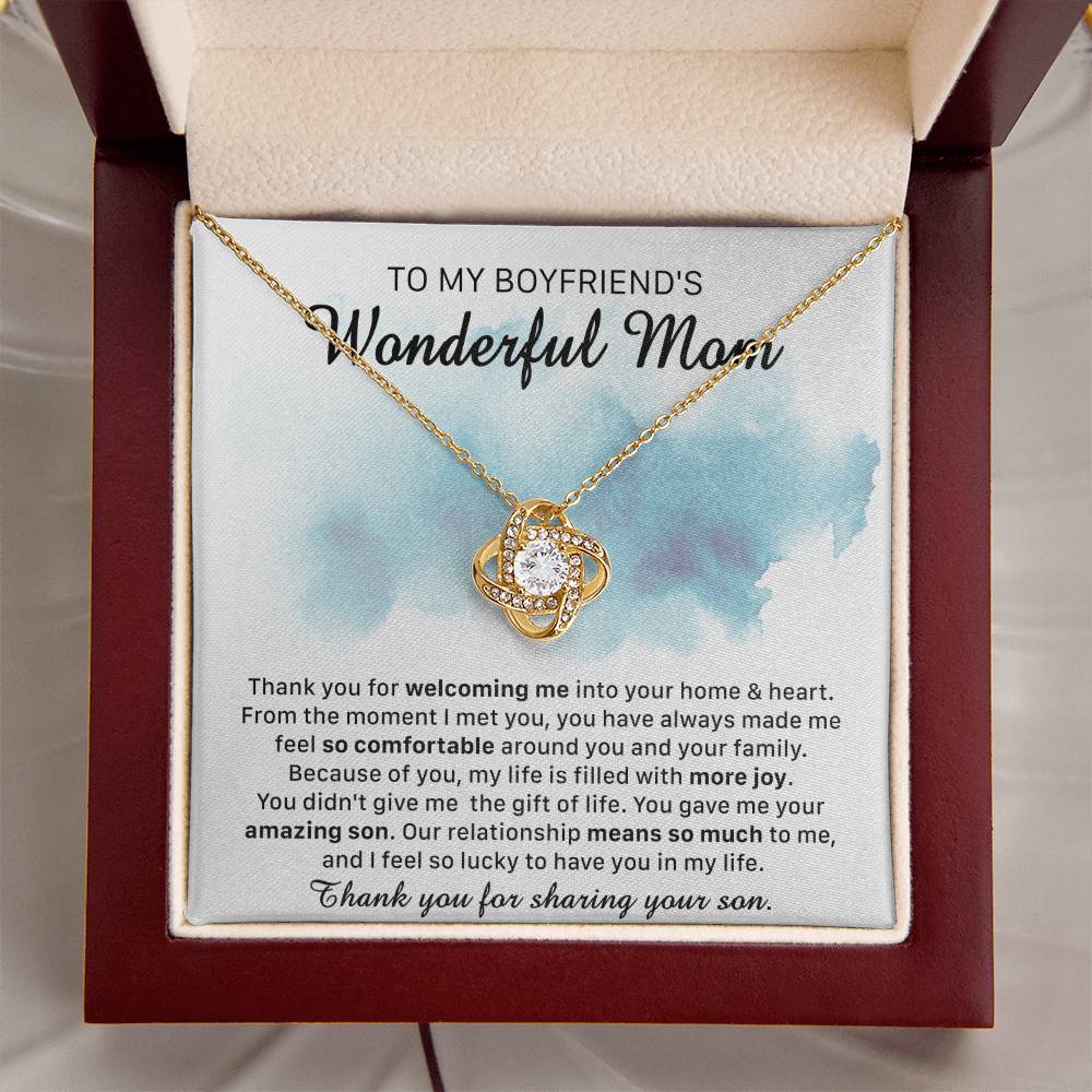 Gift For Boyfriend's Mom Comfortable More Joy Love Knot Necklace Love Knot Necklace