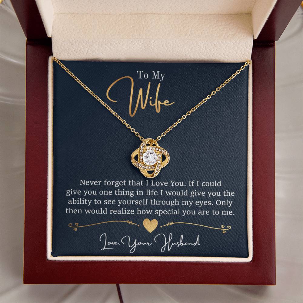 Wife - Never Forget That I Love You Love Knot Necklace