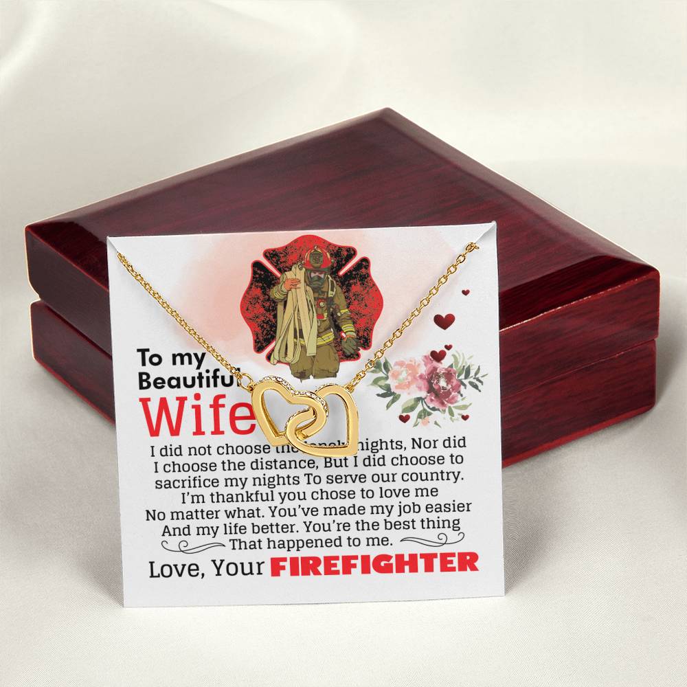 Firefighter'S Wife - Interlocking Heart Necklace Interlocking Hearts Necklace