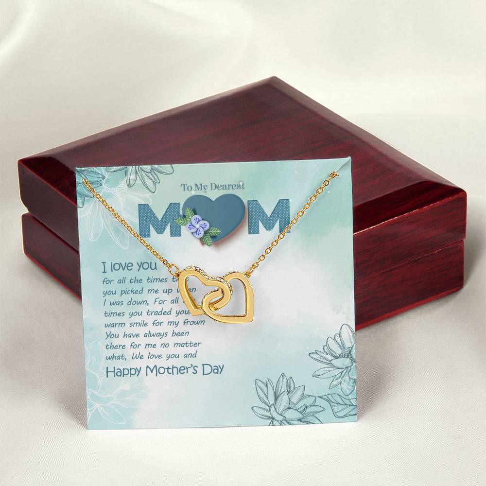 Dear Mom I Love You - Interlocked Hearts Necklace Interlocking Hearts Necklace