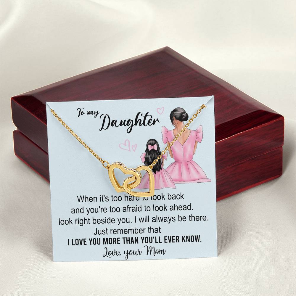 Gift For Daughter From Mom Interlocking Hearts Necklace