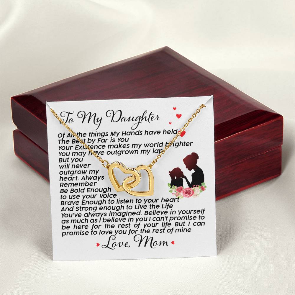 Gift For Daughter- Interlocking Heart Necklace Interlocking Hearts Necklace