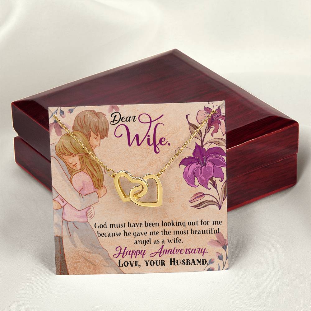 Dear Wife Interlocking Hearts Necklace