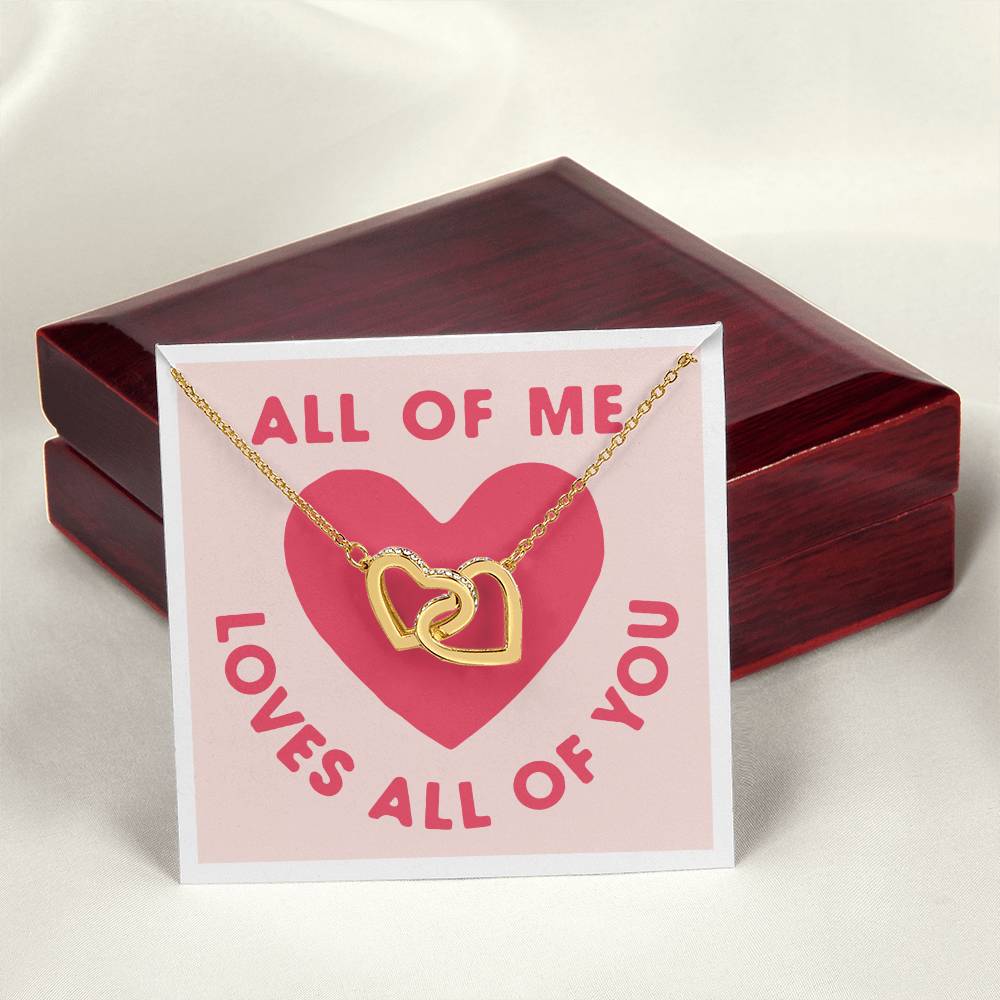 All Of Me Loves All Of You Interlocking Hearts Necklace