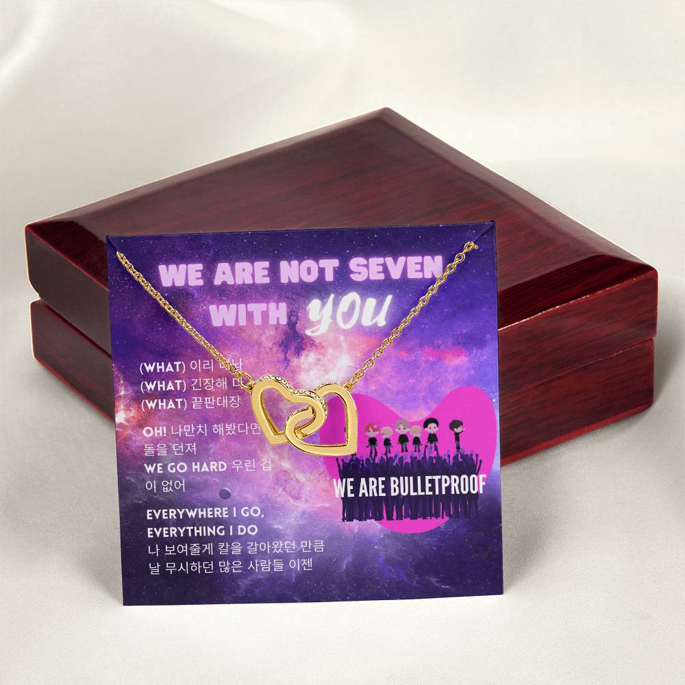 A.R.M.Y. Fan Necklace Christmas Gift Interlocking Hearts Necklace