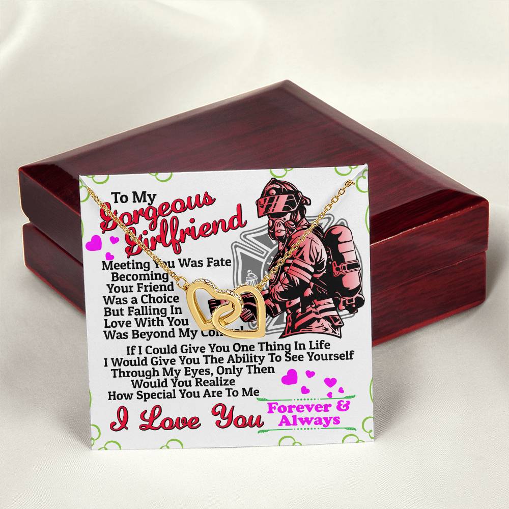 Firefighter'S Girlfriend - Interlocking Heart Necklace Interlocking Hearts Necklace