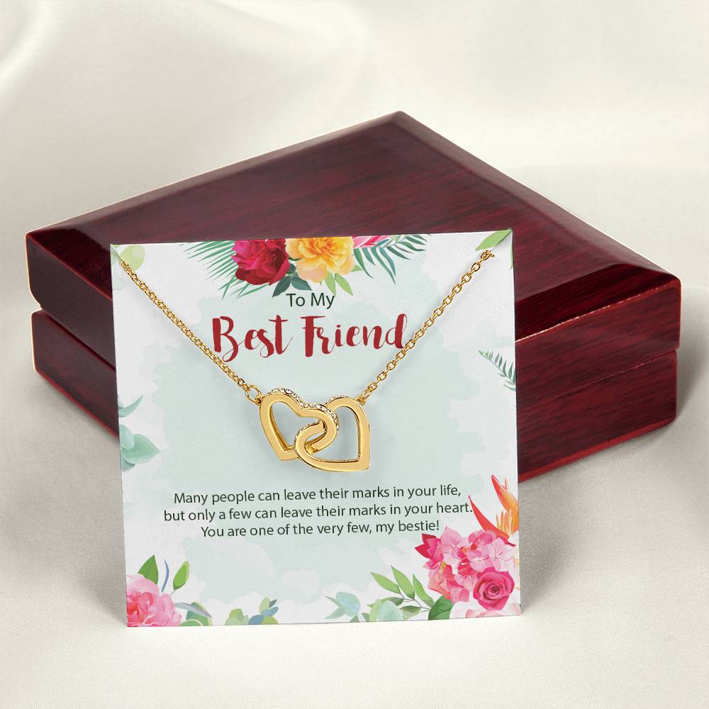 Best Friend Double Hearts Necklace Interlocking Hearts Necklace