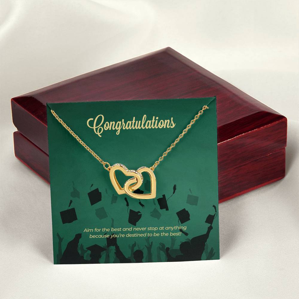 Aim For The Best - Interlocking Hearts Necklace